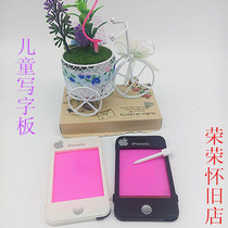 As a child the classic toy mobile phone writing board will disappear after pulling the word you can reuse the draft.