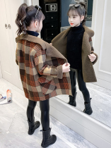 Barra Barca flannel thickened autumn and winter fur coat 2022 spring new gge girl child what about the great coat of winter clothing