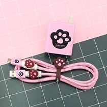 Applicable Xiaomi 12 data line protective sleeve 12x charger wound rope anti-snapping cartoon sticker flat 5pro