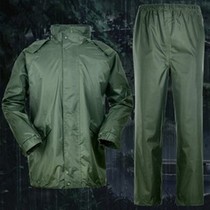 Split raincoat olive outdoor hand-wrapped electric car fire rain pants old fire training suit