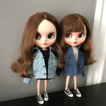 blythe Little Rag Doll clothes Babie azone ob24 ob27 denim jacket handmade doll