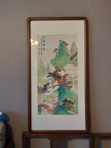 Huangshan Shouyun tree Qiuqiu Lan frames 49x94 cm Tea room Book room hanging painting (in kind pat on the other side)