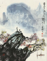 Art micro-spray Liu Baochun 1986 as a flower hair River February sunny 30x 39cm