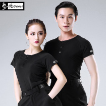 Dynasty Latin dance suit new adult men and women with the same style practice suit square dance modern dance top M817101