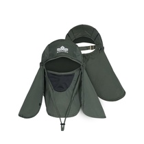 21-Fishing anti-mosquito cap male fishing cap breathable Lua hat with mask night fishing hat outdoor Lua hat