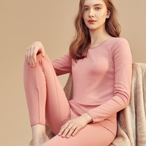 Japanese cotton thermal underwear set womens thin body round neck bottomed cotton sweater cotton slim autumn pants
