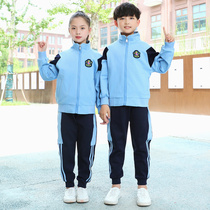 Primary school school uniforms Spring and autumn first grade blue class clothes Kindergarten garden clothes sportswear childrens autumn and winter clothes suit