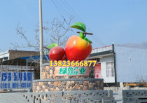 Sightseeing picking festival orchard landscape decoration super large glass fiber reinforced plastic persimmon sweet crisp persimmon sculpture grassland artwork logo