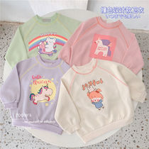 Early autumn childrens clothing girls sweater 2021 autumn baby coat spring and autumn loose children autumn childrens printing foreign gas
