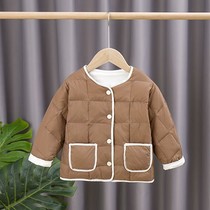 2021 New Tide childrens down liner small children wear down jacket light white duck down jacket foreign gas baby
