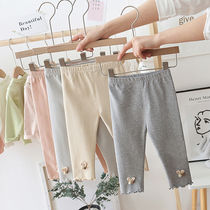 Foreign baby autumn cotton girl leggings thin spring and autumn trousers outside childrens clothes baby pants
