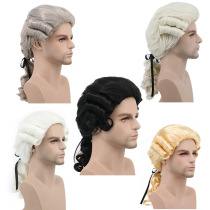 cosplay Masquerade Baroque cosplay Colonial Male Wig High Temperature Silk Chemical Fiber Headset Wigs