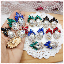339 heavy industry flash diamond alloy glass buckle high grade hair accessories clip twist buckle material accessories decoration multi-color