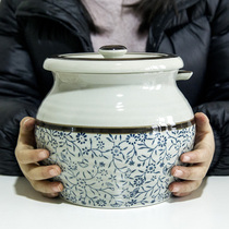 Hesheng four seasons plus 1 2L pig oil tank salt pot household seasoning tank ceramic pepper oil spicy jar seasoning tank