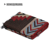 Outdoor camping blanket Ethnic style retro creative sofa blanket Carpet Nordic cotton sofa towel Tent blanket