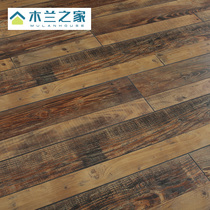 Clothing store personality relief reinforced composite wood floor old antique retro corroded wood grain floor factory direct sales
