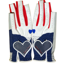 Golf Gloves Ladies Fingerless Hands Practice Gloves Golf Gloves Non-Slip Wear-Resistant Left and Right Hand Gloves