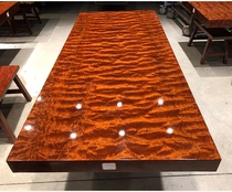 Bahua solid wood large board tea table and chair combination log tea table new Chinese household whole large board table calligraphy and painting table