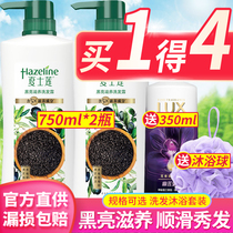 Summer lotus shampoo dew Black sesame anti-dandruff oil control Black bright nourishing men and womens official flagship store shampoo cream
