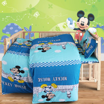 Kindergarten quilted six sets of childrens bed nap quilted by three sets of baby winter quilted by thick pure cotton mat bedding