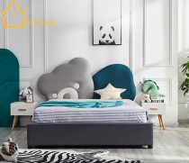 American boys and girls room creative bear soft bag headboard tatami bed back solid wood bed screen children soft bed