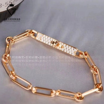 14K gold bracelet niche design fashion rose gold net red sweet Moissan stone jewelry female high-end sense bracelet