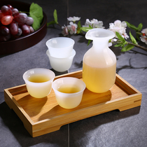 Xinyaju creative jade porcelain wine warm jug wine set Ceramic hot jug wine separator Yellow wine white wine cup
