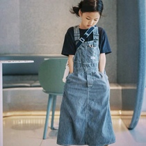 Spot 2022 Spring Summer Autumn Day Department Dd Girl Stripe Retro Braces Skirt