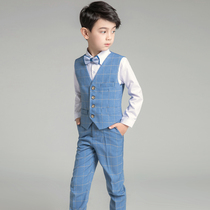 Boy vest suit flower boy suit children dress suit piano costume performance host Boy costume