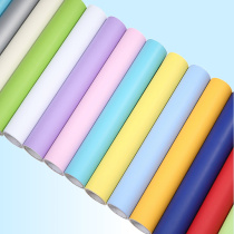 Solid color stickers refurbished wallpaper Self-adhesive bedroom waterproof moisture-proof instant stickers Kindergarten desktop cabinet wallpaper wall stickers