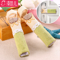 Anti-static electric door to thicken the glove field cloth art thickened anti-collision indoor door handle Armrest Protective Sleeve single Price