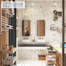  Carved glaze color terrazzo tiles 600x600 non-slip floor tiles Bathroom kitchen tiles Bathroom floor tiles