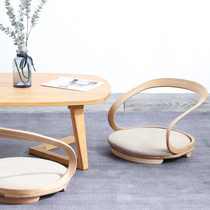 Tatami chair Legless backrest Japanese chair Lazy bay window and room chair Armrest Bed chair Solid wood seat