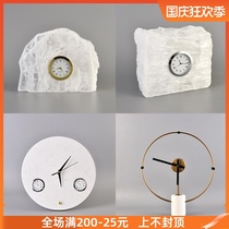 Nordic modern Dali plaster desktop clock ornaments living room bedroom bedside table high-end home simple soft decoration