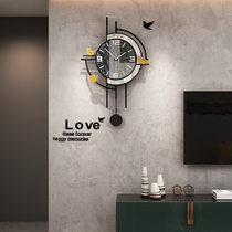 Net red creative fashion watch Living room household light luxury wall clock Modern simple atmospheric decoration wall silent clock
