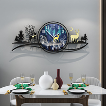 Restaurant Net red decorative clock wall clock living room home fashion wall clock hanging modern simple light luxury atmosphere