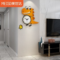 Fashion creative living room watch Net red cartoon wall clock modern light luxury home decoration personality quartz clock