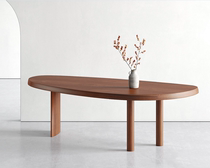 Nordic solid wood oval simple modern desk Creative computer desk Designer personality desk Conference table