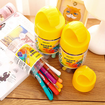 Deli water-soluble rotating oil painting stick Childrens color crayon set Kindergarten safe and non-toxic washable baby brush Toddler graffiti primary school student colorful stick coloring pen color pen 24 colors