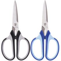 Deli scissors 6001 art scissors Office life household stainless steel paper cutter rubber handle