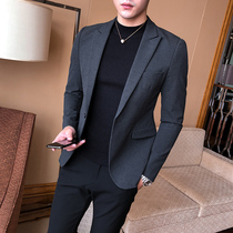 Tide brand spring and autumn 2021 new casual suit jacket men slim handsome Korean business trend small single suit
