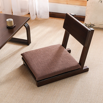 Japanese-style tatami back chair solid wood legless small apartment balcony bay window chair household single and room low seat