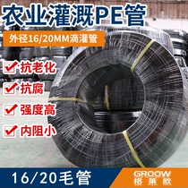 PE16 20 new material wool tube 3 points 4 points Black greenhouse fruit tree orchard drip irrigation pipe wockan water micro-sprinkler irrigation