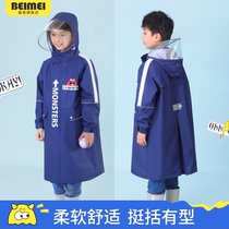Beautiful children raincoat Boys Primary School students with schoolbags 2021 boys and girls to school clothes in big children full body poncho