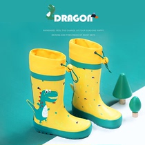 Childrens rain shoes waterproof cover Boys and girls rain boots velvet thick wear-resistant non-slip primary school baby warm water boots