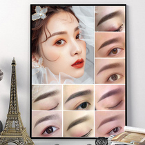 Embroidery picture advertisement poster beauty salon propaganda painting popular eyebrow tattoo eye lip chart nail nail custom