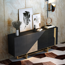 Italian light luxury entrance cabinet Modern simple villa living room door creative locker Corridor rock plate decorative cabinet