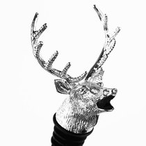 Wild deer head wine beak deer head zinc alloy wine mouth reindeer pourer creative deer head wine introduction european style red wine stopper