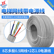 Elevator network cable with power cord super category five category six Gigabit shielded network cable elevator with cable monitoring cable video cable
