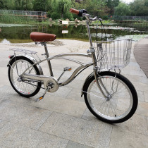 Japanese bicycle 20 inch 22 inch commuter small wheel diameter stainless steel three-speed transmission car retro beach internal transmission